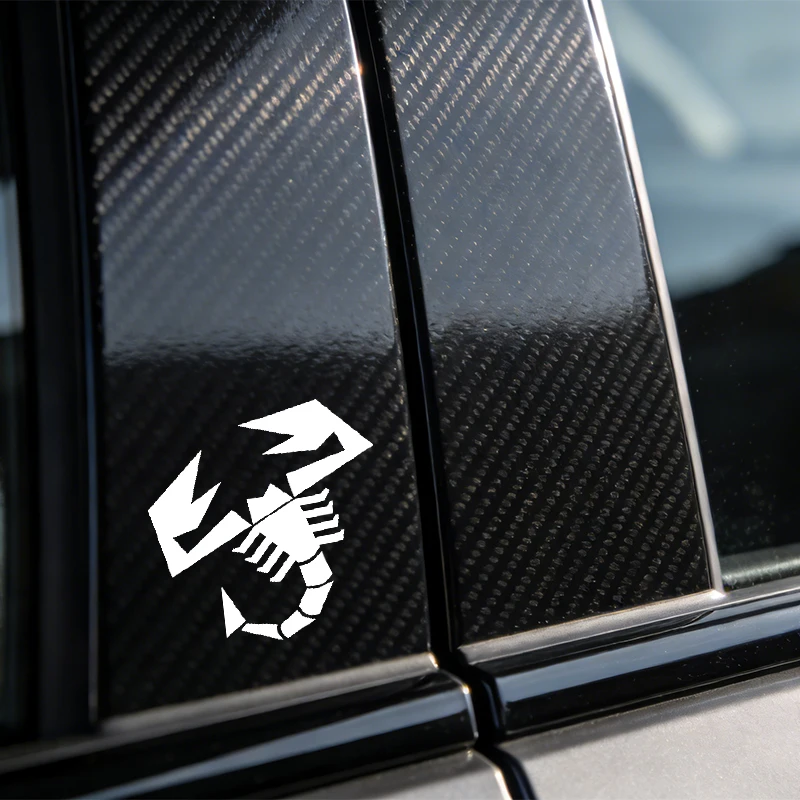 2Pcs Car Body Window & Rearview Mirror Decor Stickers Auto Styling Parts For Fiat Abarth 500 124 125 595 view 4