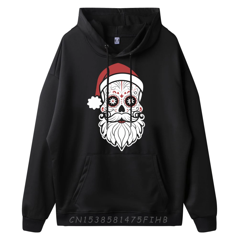 Sugar Skull Santa Holiday Christmas Festive Party Big And Tall Pullover Hoodies Hoodie Man Korean