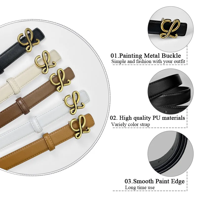 2025 حزام جلدي نسائي دنيم متعدد الوظائف بأسلوب شخصي زخرفي حزام خصر من سبيكة حزام رفيع للنساء