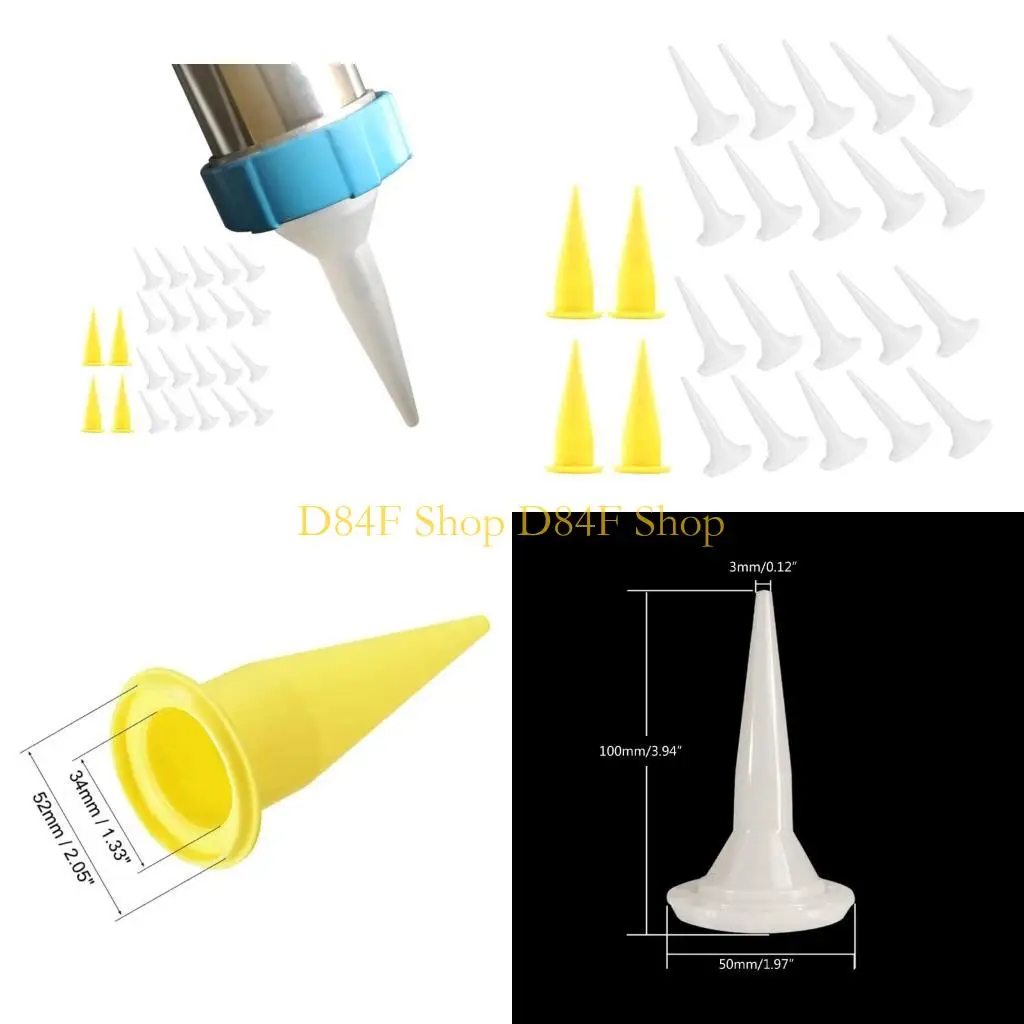 

D84F 24Pack Grinder Sausage Stuffer Filling Tubes Nozzles For Sausage Maker Sausage Tube Extension Tool