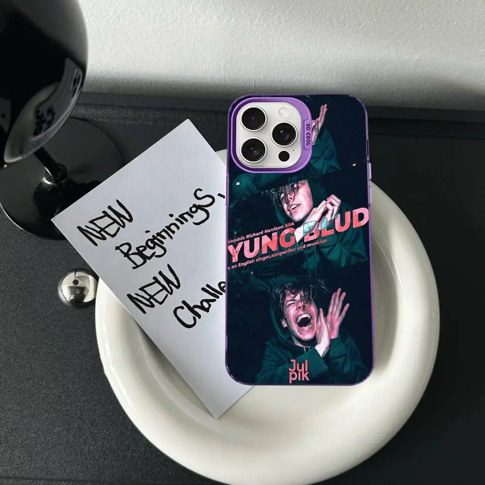 Y-Yungblud Lowlife For iphone 15 14 13 Plus 17 16 12 11 Pro Max Matte Colored Silver Luxury Phone Cover