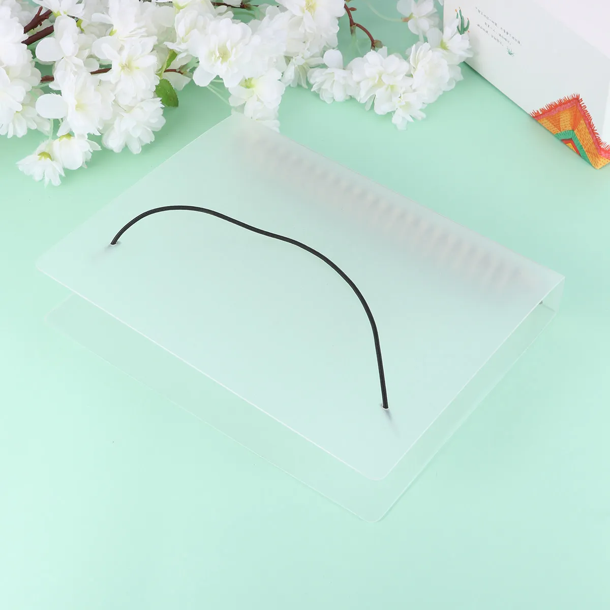 

2Pcs Plastic Transparent Clipboard File Holder Hardboard Paper Clip A5 20 Holes Lightweight Writing Board School Office