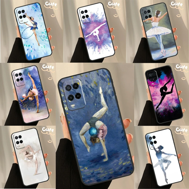 Gymnastics Oil Painting For OPPO A57s A54s A53s A16 A76 A96 A74 A94 A5 A9 A31 A52 A72 A93 A15 A17 A57 A77 A78 Case