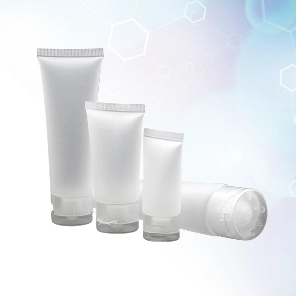 

4pcs Travel Bottles Leakproof Empty Lotion Tubes For Cream Face Hand Airline Approved Airtight Refillable