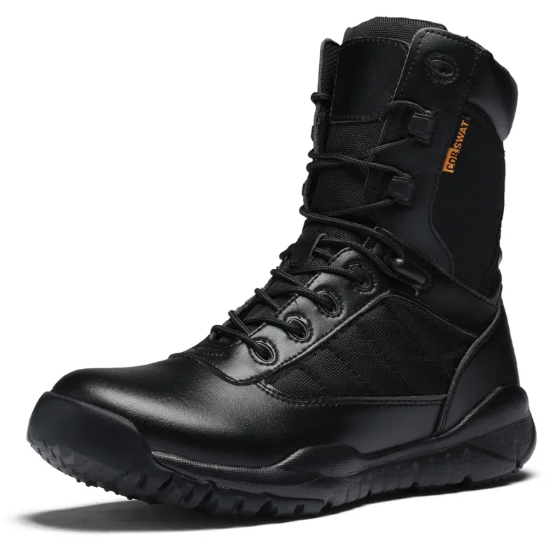 

Pop Men Tactical Boots Casual Free Shipping Ankle Waterproof Brand Outdoor Hiking Shoes Plus Size Boot Black Climbing Shoes