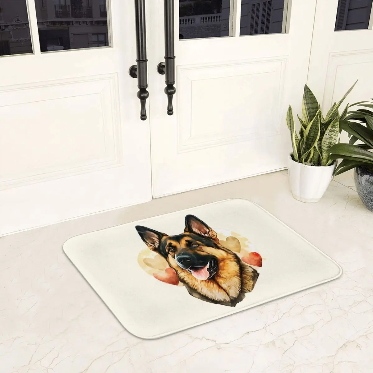 German Shepherd Courageous Anti-slip Doormat Floor Mat Durable Carpet Rug for Kitchen Entrance Home Balcony Footpad Mats