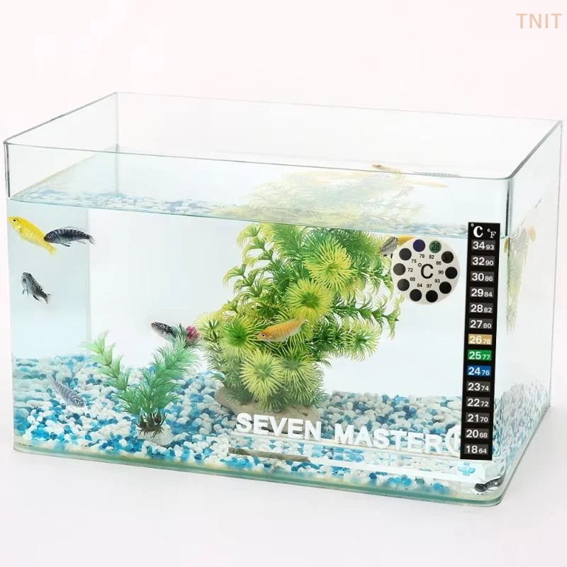 [J] 3 Pcs Digital Aquarium Home Stick-on  Fish Tank Strip Dual Scale Discolor Temperature Measurement Sticker Tools