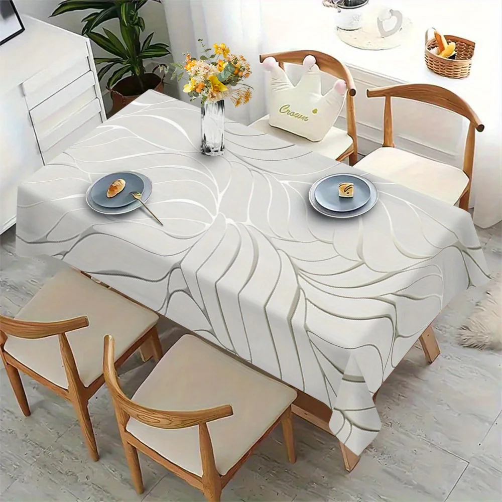 VIKAMA Nordic Wave Pattern Tablecloth Geometry Suitable for Restaurant Brunch Coffee Shop Internet Celebrity Decoration