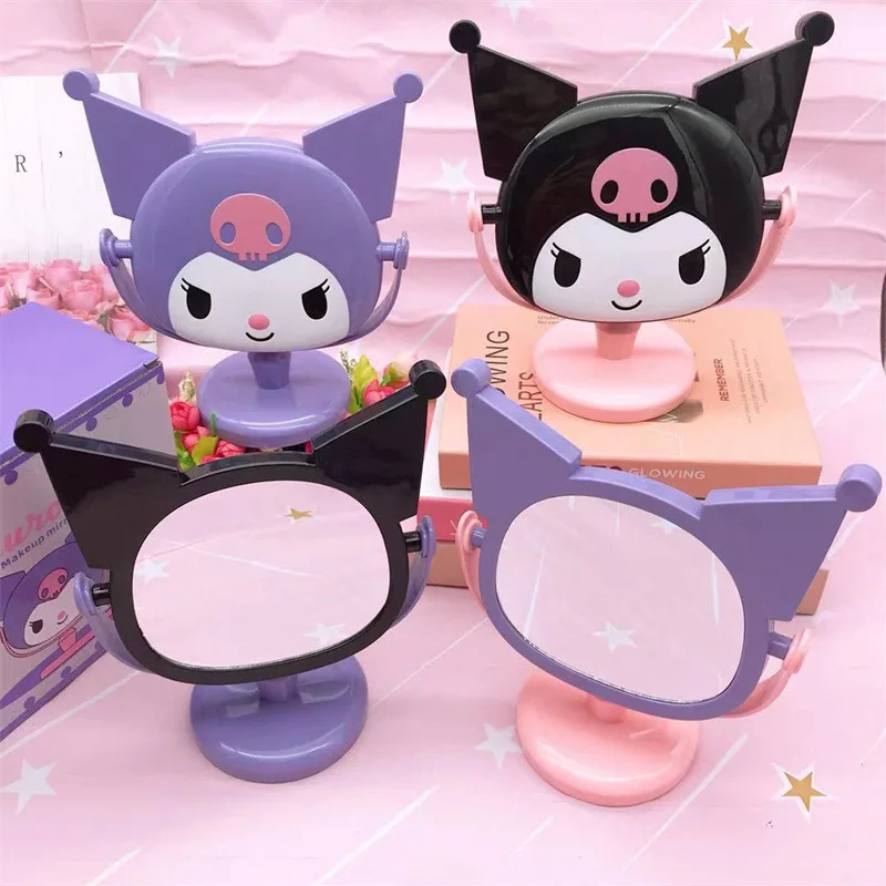 21x19cm Sanrio Cute Cartoon Single Side Makeup Mirror Anime Desktop Mirror Portable Bedroom Cosmetic Mirror Decor