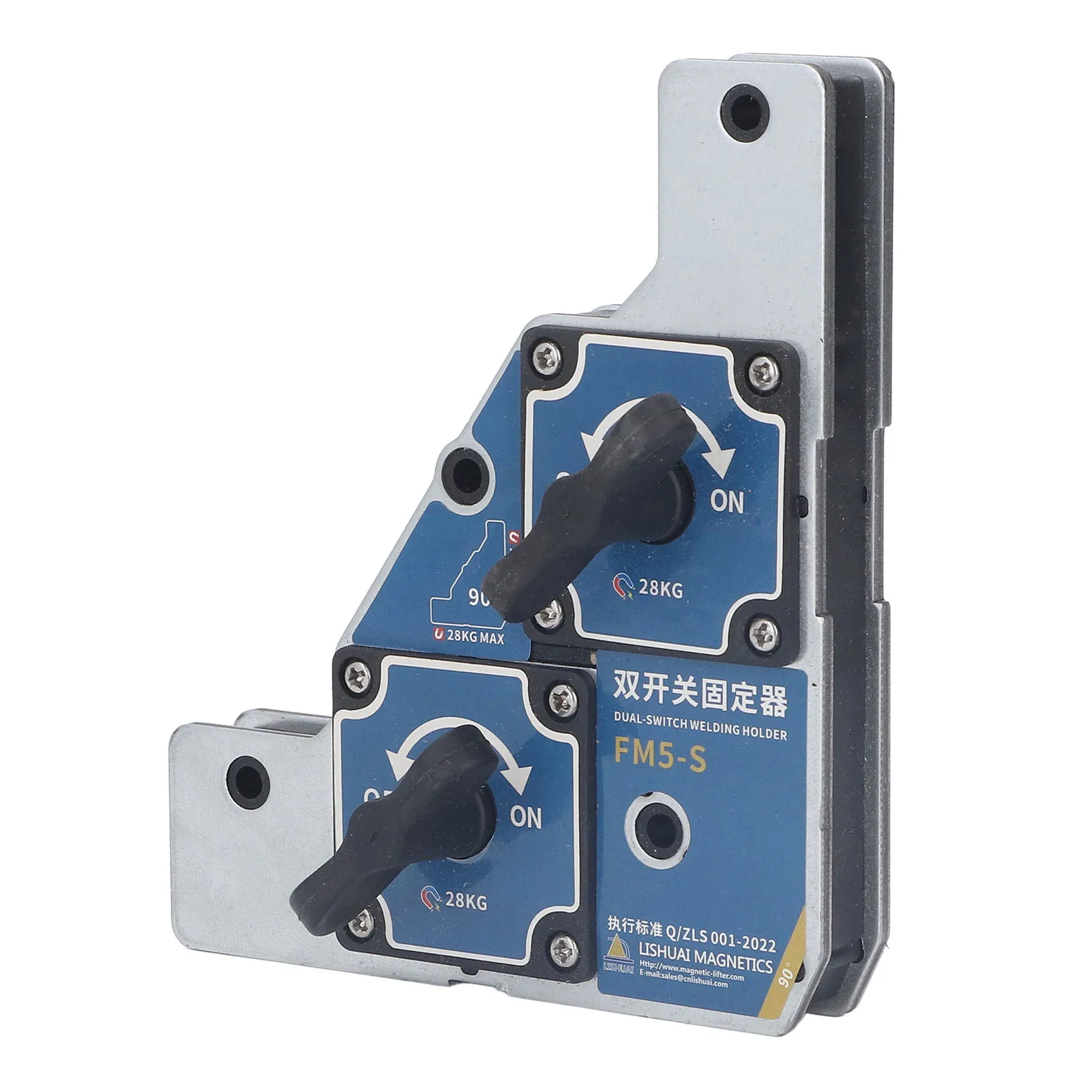 2Pcs Welding Magnet 2 Switch 90 Degree 28KG Welder Magnetic Holder Angle Support Fixture Tool Welding Angle Support