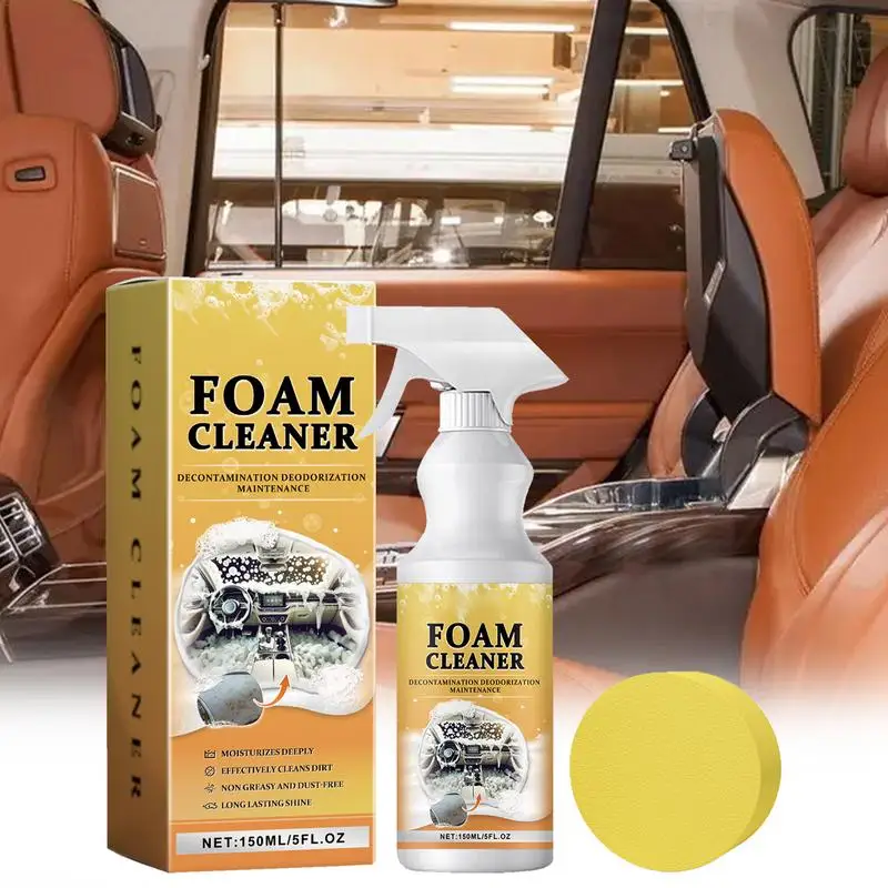 

Car Leather Cleaner Multipurpose Stain Remover Car Detailing Spray 150ml Car Cleaning Agent Car Detailing Kit For SUV Sedan