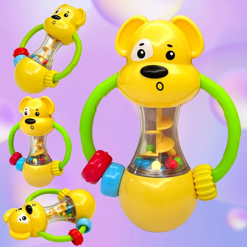 Speelgoed voor baby's en peuters Rammelaar Baby 0-1 jaar oud Grijpen Vroeg onderwijs Educatief speelgoed Puppy Zachte gom Kauwen Rammelaar Speelgoed
