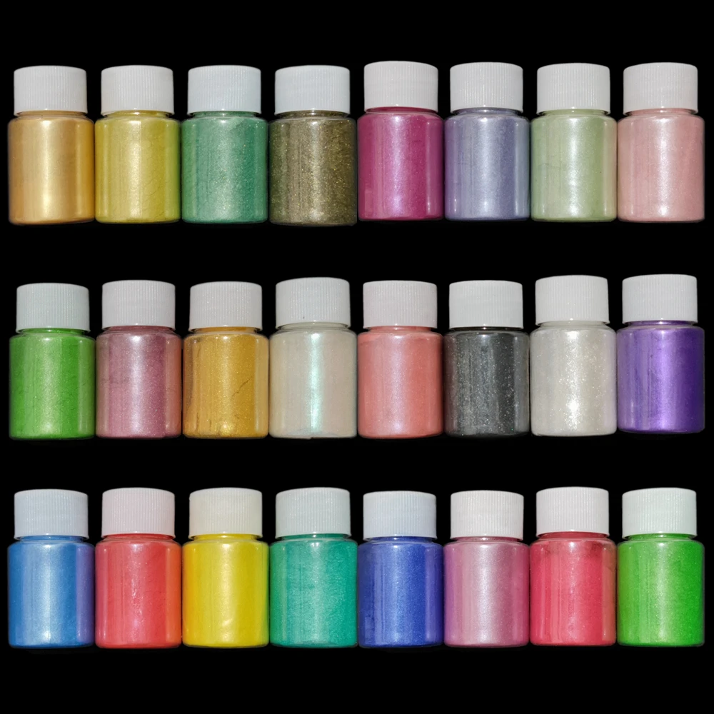 30ml Brilliant Pearl Mica Powder Pigment Aurora Pearl Nails Glitter Car Paint/Eyeshadow/Slime/Soap/Epoxy Resin DIY Dye Pigment