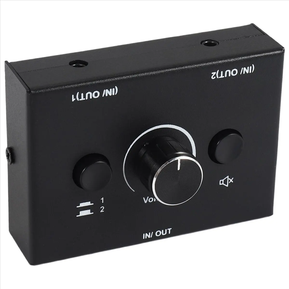#97Y (black)3.5mm 2 Input 1 Output/1 Input 2 Output Audio Splitter Switcher,Electronics Accessories
