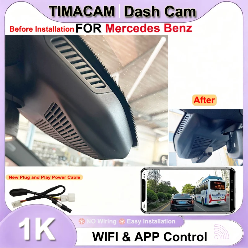TIMACAM Car DVR 1080P Wifi Dash Cam for Mercedes Benz GLC300 GLC300d GLC300e GLC x253 c253 AMG GLC43 GLC63 EQC400 2019 2020 2021