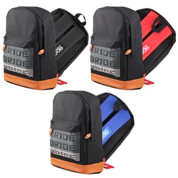 JDM Style Racing Seatbelt Fabric Bride Backpack Auto Canvas SP Backpack Racing Backpack With Racing Shoulder Straps