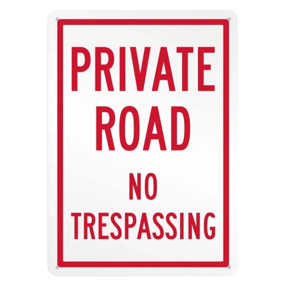 2pcs/4pcs Warning Metal Sign