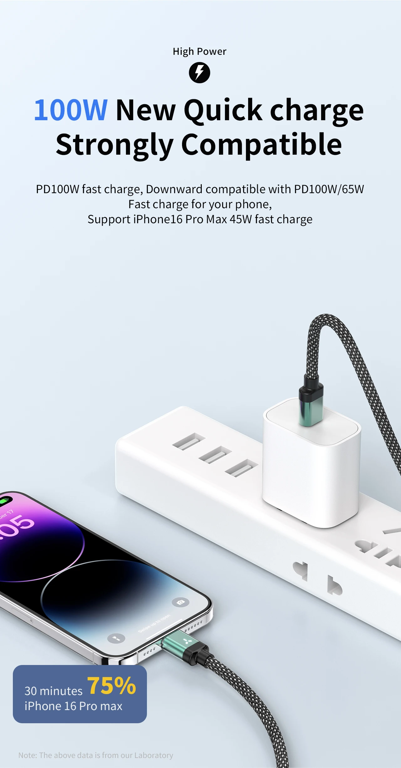 Magnetisches USB-C-Kabel, Schnellladekabel Typ C zu USB-C für iPhone 17 16 15, Samsung, Lightning-Kabel, Datenkabel – Detail 4