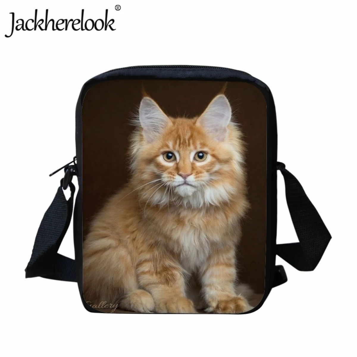 Jackherelook Cute Kitten 3D Print Shoulder Bag for Kids Fashion New Small Capacity School Lunch Bag Child Casual Messenger Bag