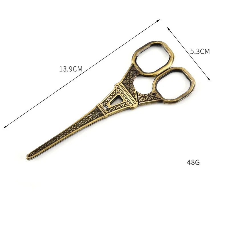 Tower Scissor Retro Bronze Color Plated Stainless Steel Utility Knife Cutter for Paper Home DIY Art School F7081