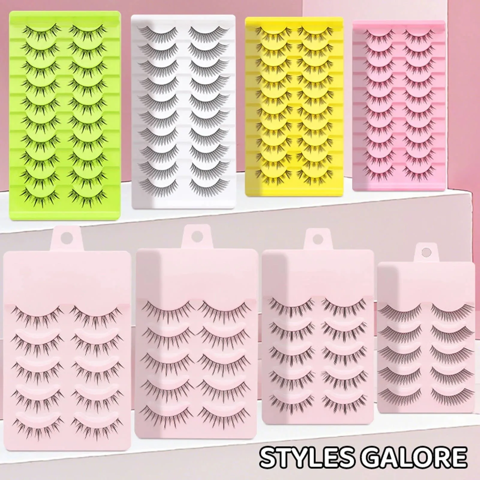 10/5 paia ciglia finte naturali sottili strisce incrociate ciglia manga anime ciglia finte strumento di trucco cosplay