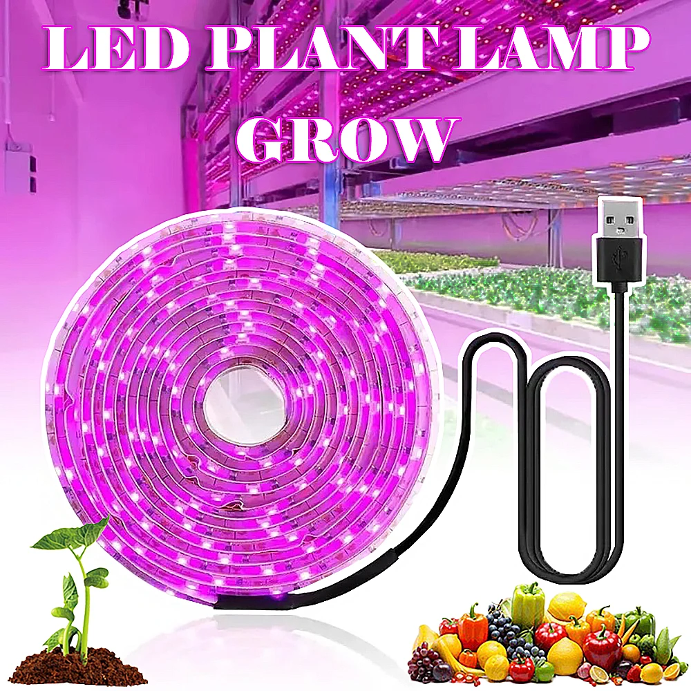 SOMYMORE Full Spectrum LED Plant Grow Lights Strip Phyto Lamp For Plant Flowers Crops Hydroponics Growing System Lamp Strip