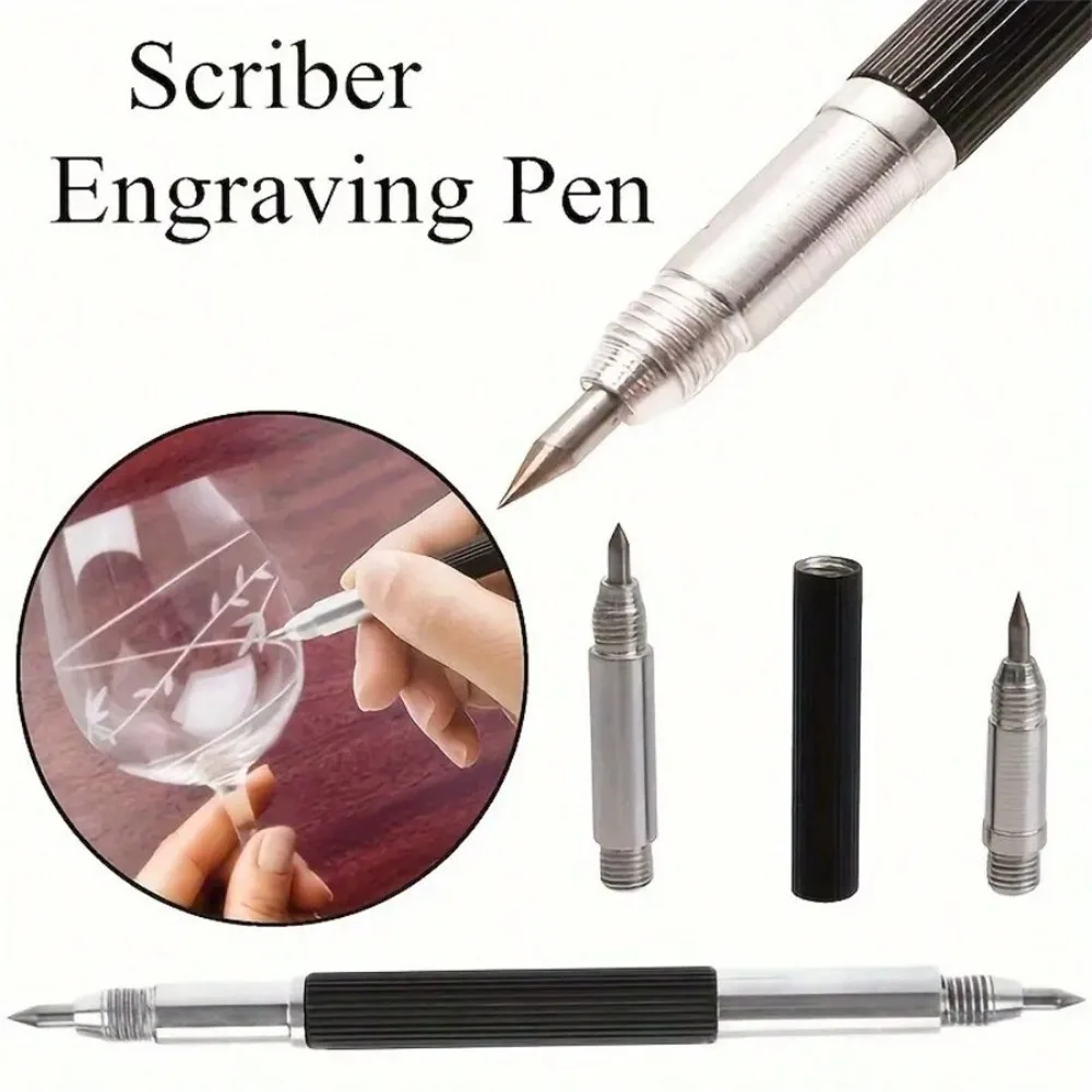 Tungsten Carbide Scribers,Engraving Pen With Double Head Design,Pocket Tungsten Carbide Tip Scriber Tool