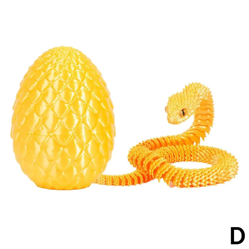 3D Gedruckt Coole Schlange Drachen Ei Multi-gelenk Roman Ostern Heißer-verkauf Geschenk Dekompression kinder Spielzeug Desktop dekoration