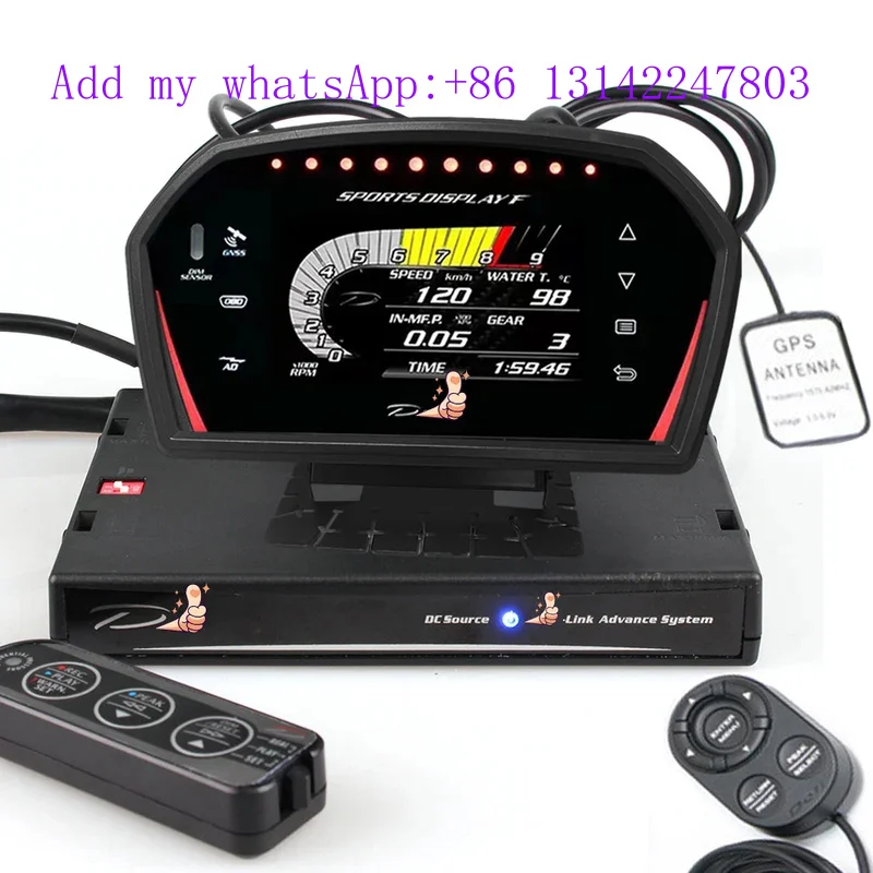 English Version Auto Defi Sports Display Multi-function Smart Meter 2 Auto Gauge Boost Volts Oil Pressure LCD Screen DSDF