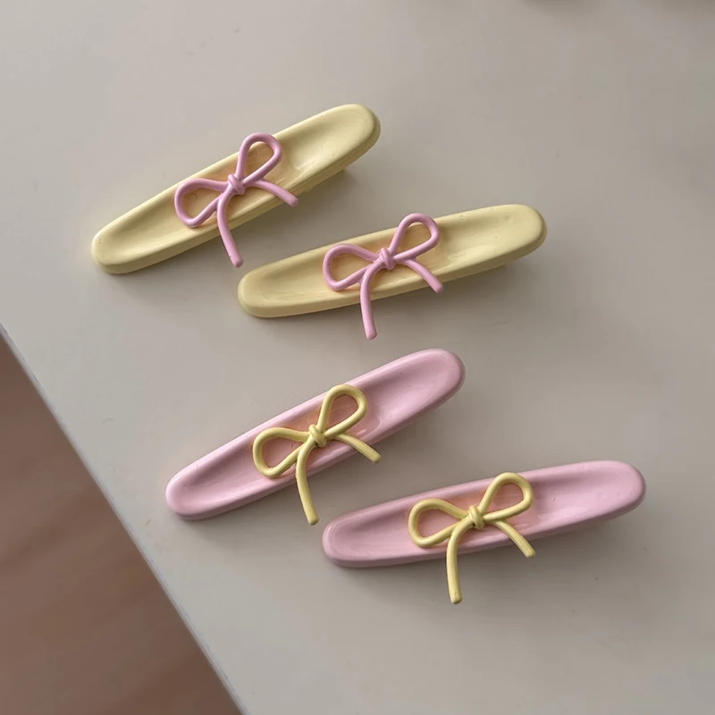 여자를위한 새로운 귀여운 활 머리핀 헤어 클립 여자 달콤한 헤어 액세서리 어린이 선물