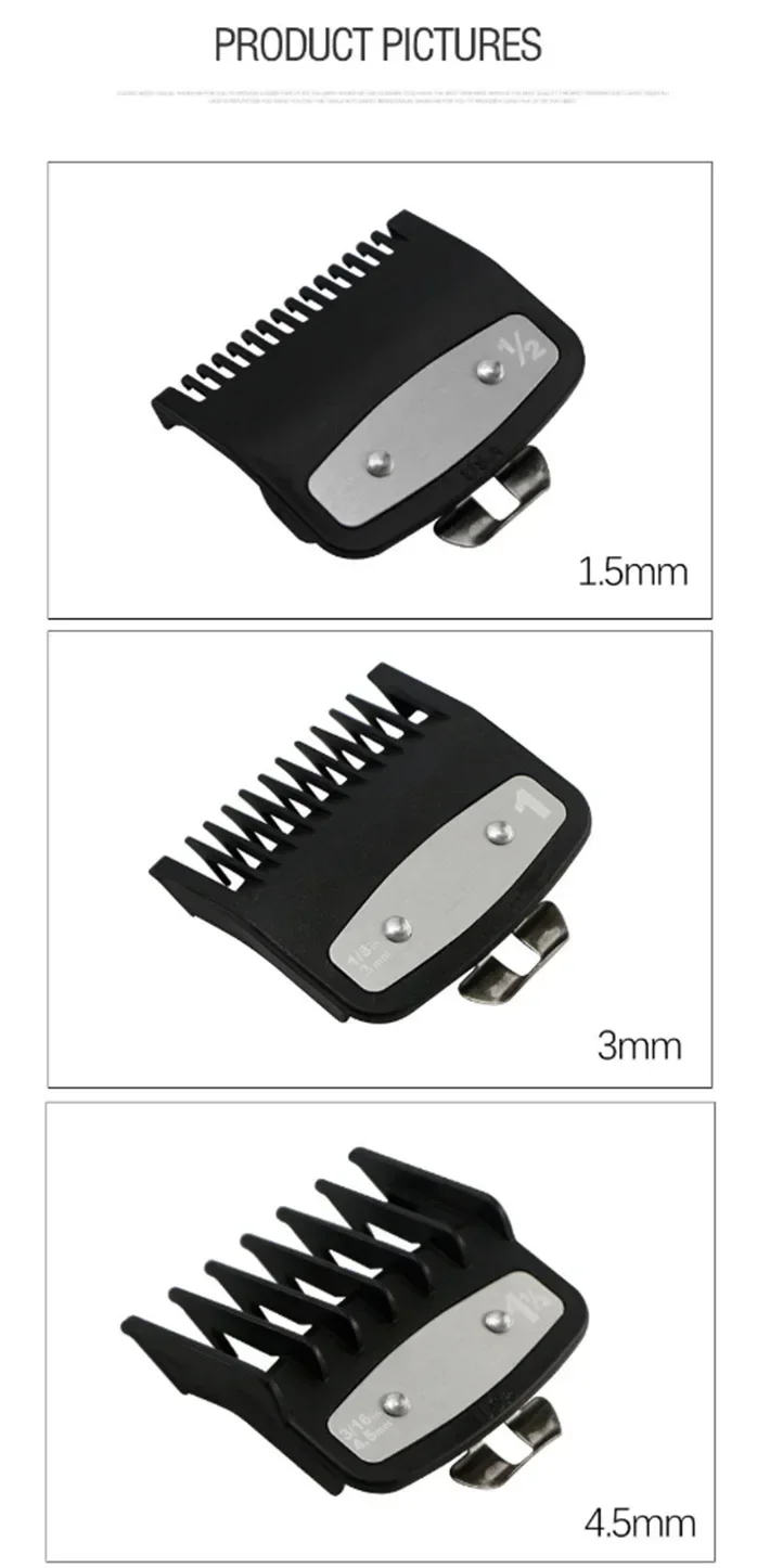 10Pcs/Set Universal Hair Clipper 1.5/3/4.5/6/10/13/16/19/22/25mm Limit Combs Electric Clipper Positioning Comb Replacement Tools