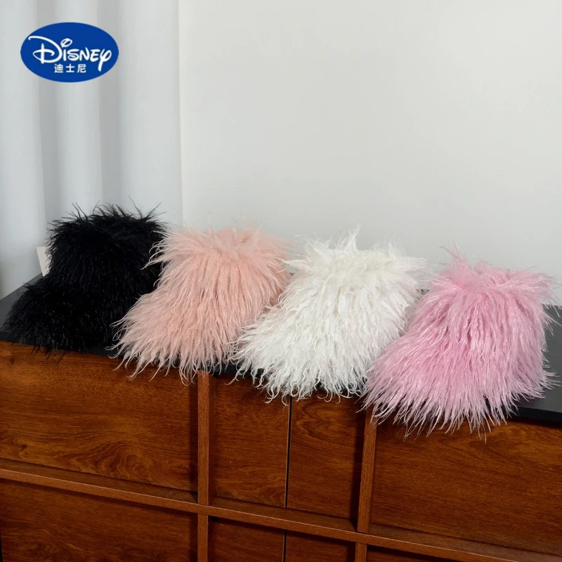 

Disney Kids' Winter Boots | Plush Lined Snow Boots for Boys & Girls, Toddler & Children's Fuzzy Ankle Boots for Cold Weather