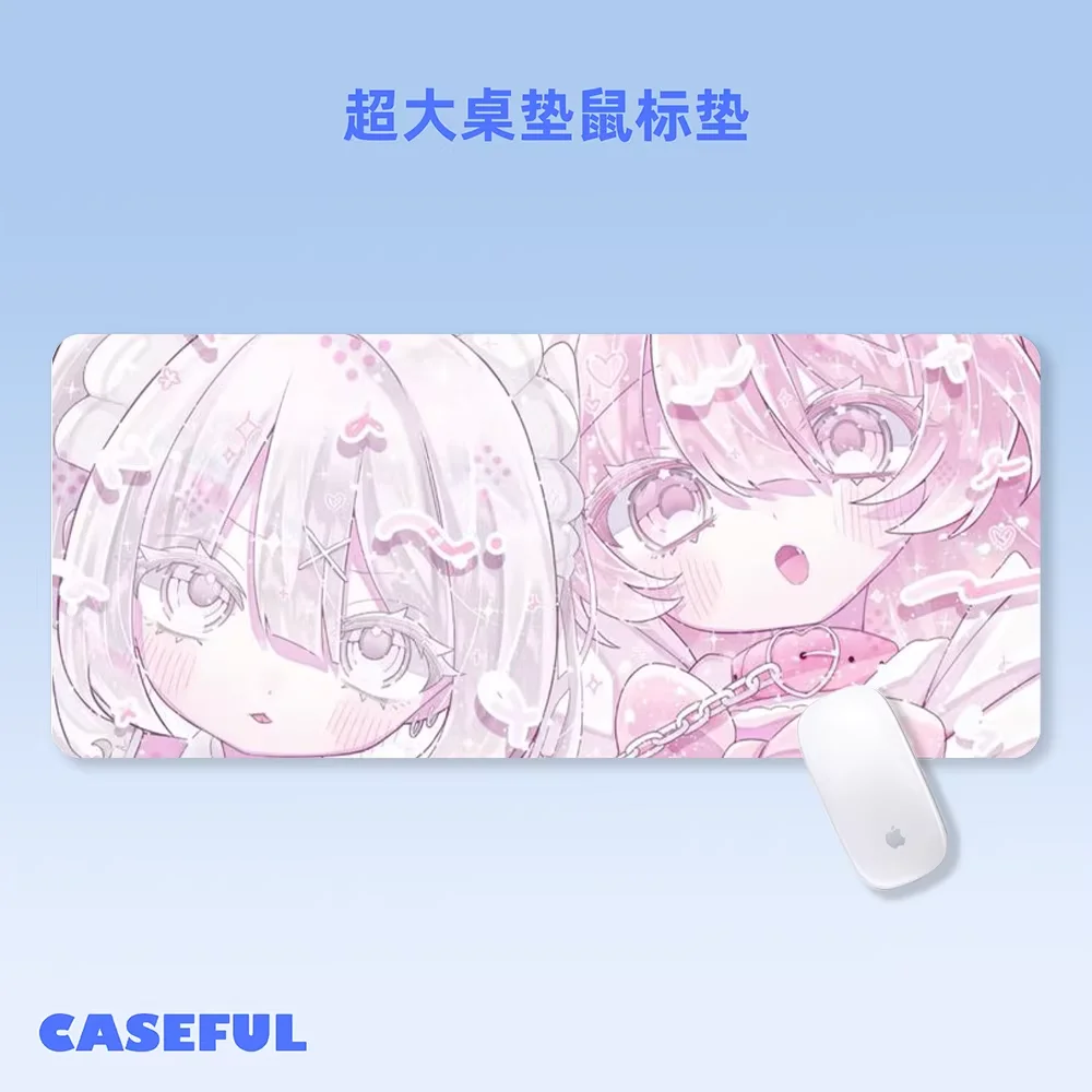 

Sweet And Cute Girl Pu Leather Mousepad Office Desk Mat Mouse Pad Computer Speed Type Carpet Mat Player Laptop Keyboar