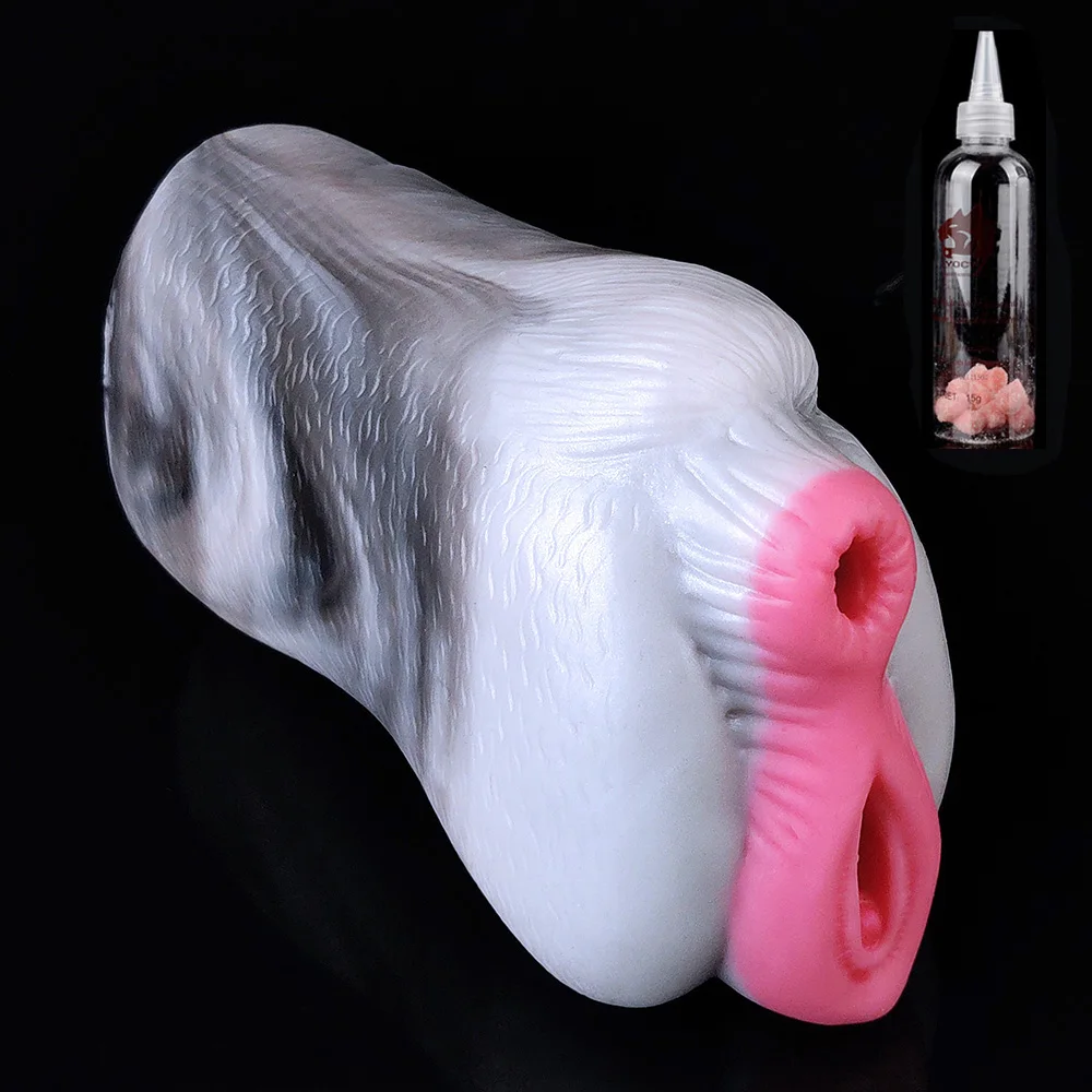 YOCY Fetish Masturbator Erotic For Men Dual Channel Gay Ass Toy Pocket  Pussy Soft Silicone Stroker 18+