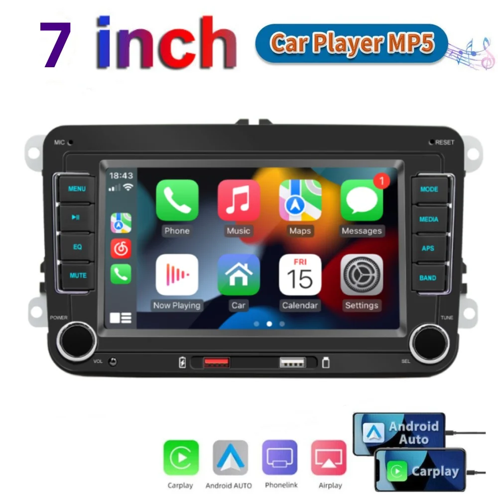 

Car Multimedia Central Radio 2 Din 7"/9" Car Autostereo MP5 Player Android Auto Apple Carplay Car Bluetooth Audio For VW