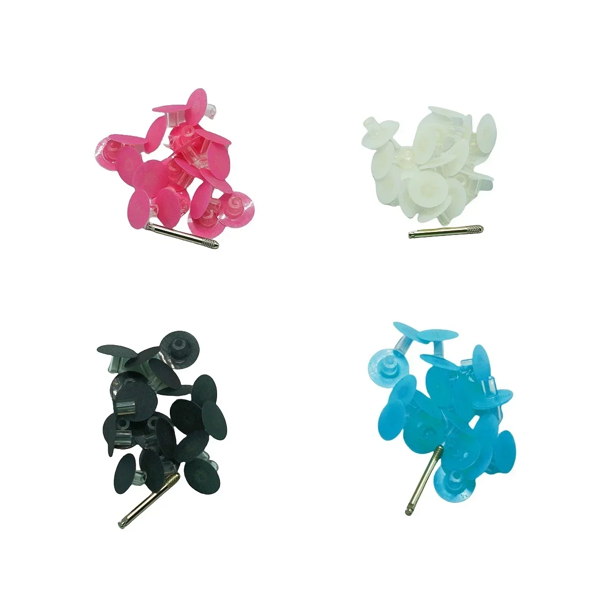 20pcs Dental Composite Polishing Disc Kit Stem Resin Sanding Finishing Disc Reduction Contouring Polisher + 1pcs Mandrel