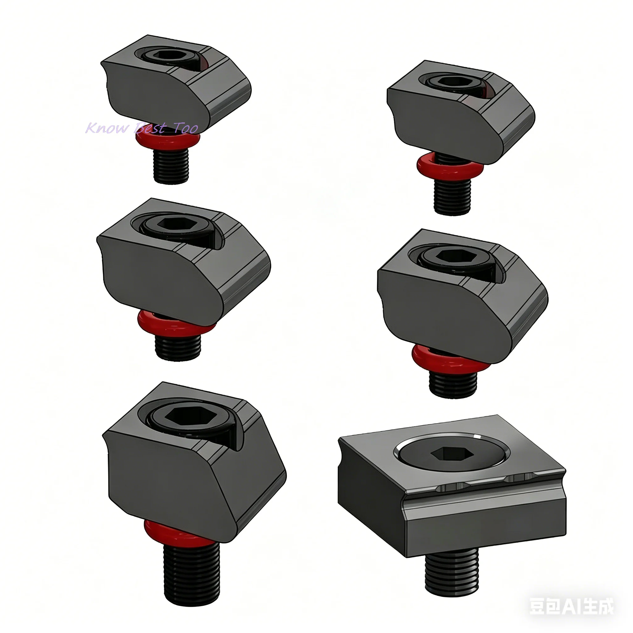 CNC Machining Center Tooling M6-12 Integrated Clamp OK Vise Fixture Multi Station Batch Fixed Small Clamping Block