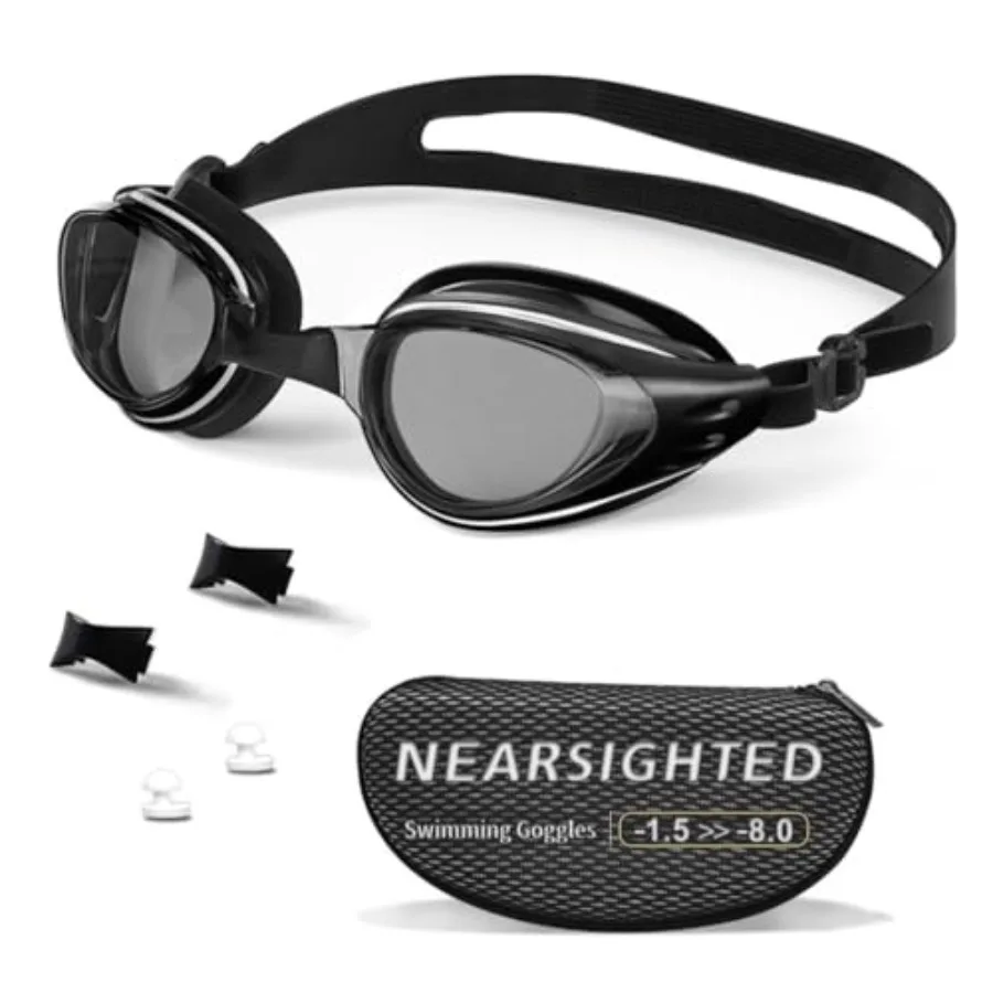 

Nearsighted Swimming Goggles Polarized Anti-Fog No Leaking Shortsighted Swim Goggles for Women Men Adults