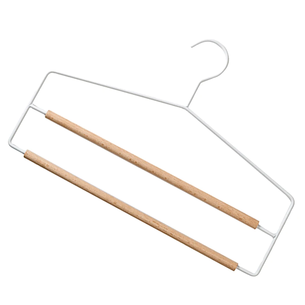 

Multi layer Pants Hanger 2 Tier White Space Saving Wardrobe ganizer Smooth Edge Clothes Hangers Home Storage