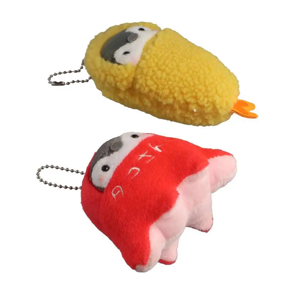 Animal Octopus Bag Ornament Plush Doll Penguin Plush Keychain Penguin Plush keyring Breakfast Series Keyring Bag Pendant