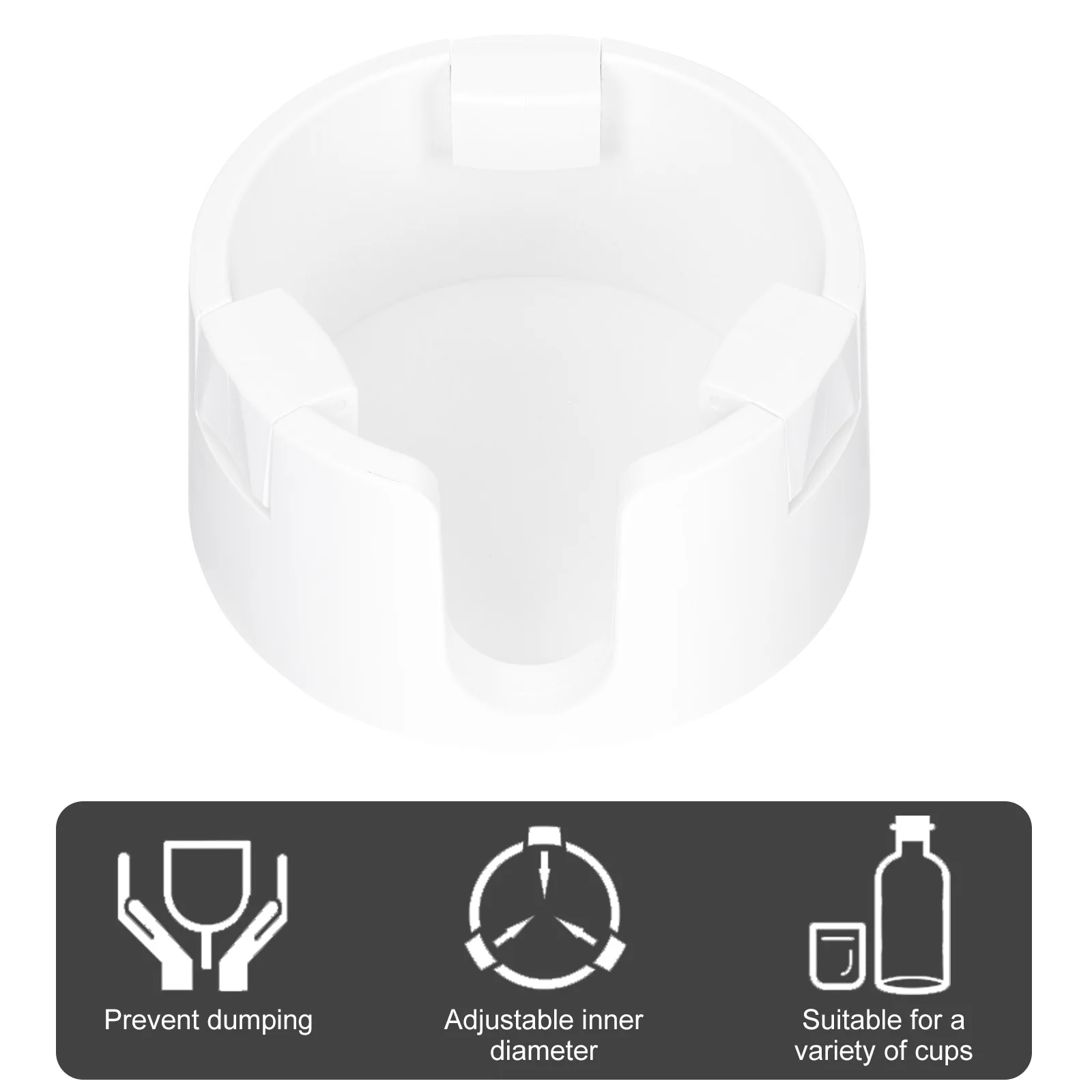 

Anti-Spill Desk Cup Holder Boat Cup Holder Adjustable 94Mm Diameter for Pet Bottles Mugs Coffee Glasses Sofa Table Bottle Stand