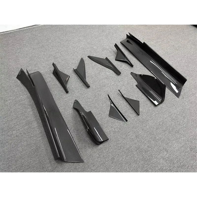 7D Style Dry Carbon Fiber Side Skirts Winglet Panels for MC20