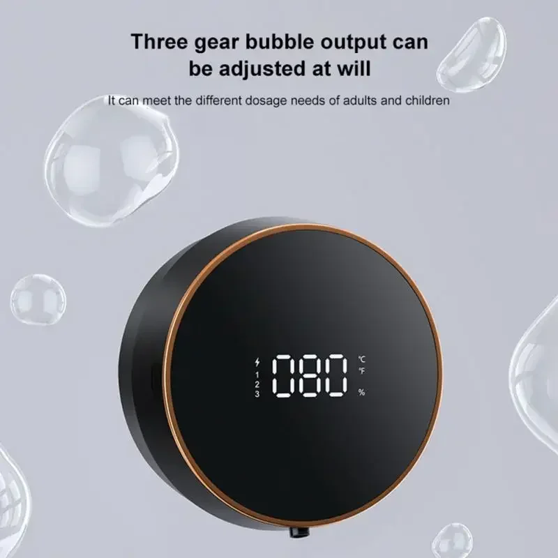 Hot Sales2000mAh Battery Full Display Touchless Wall Mounted Automatic Liquid Foam Soap Dispenser With Smart Sensor