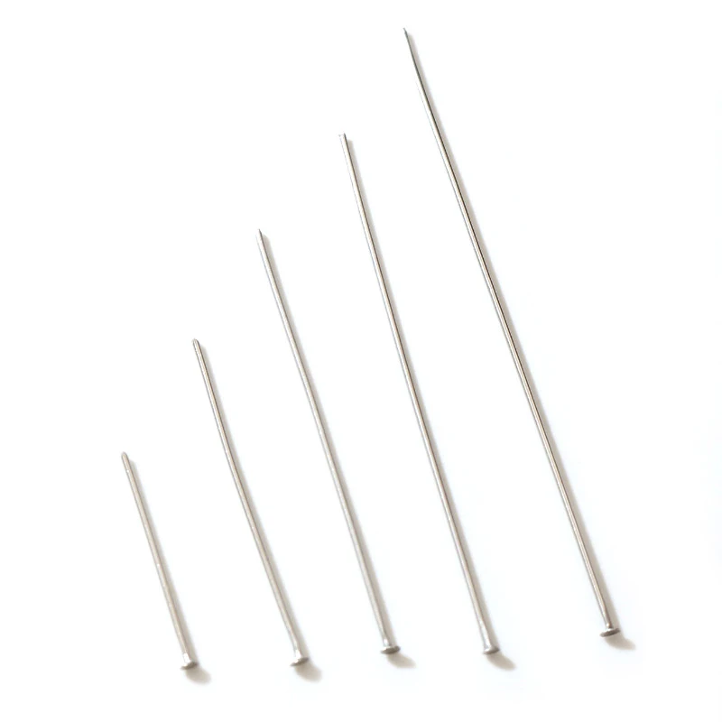 No Fade 100pcs/Lot 20 30 35 40 70 mm Stainless Steel Flat Head Pin Findings Headpins For Jewelry Making DIY Supplies Accessories