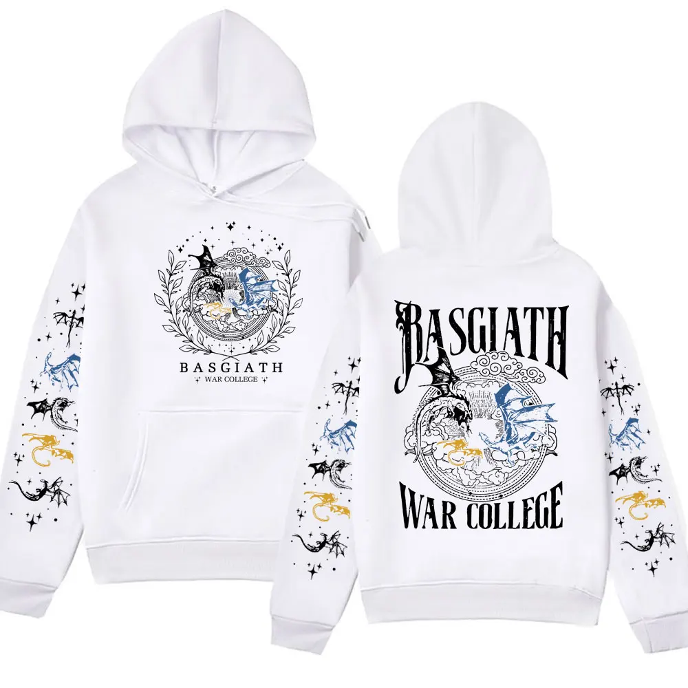 Fourth Wing Printed Hoodies Men's Women's Clothes Vintage Basgiath War College Dragon Rider Fashion Oversized Sweatshirts Hoody