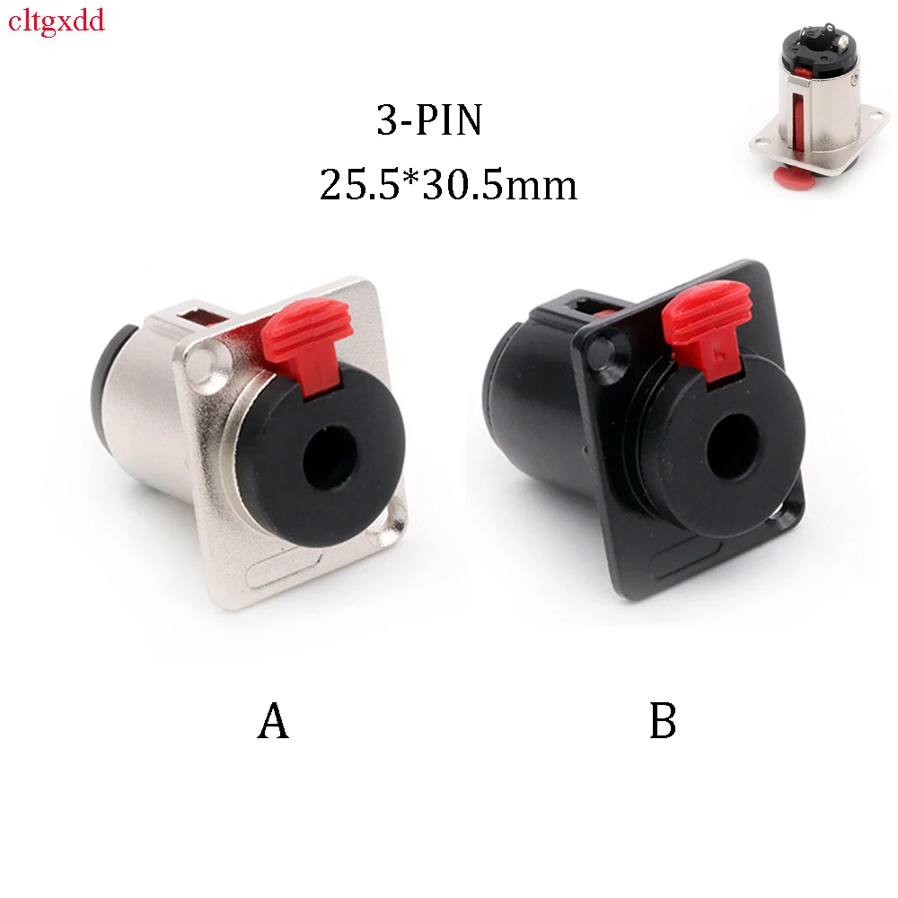 

1PCS 6.35mm jack 1/4 inch stereo TRS 2-hole panel mounted audio microphone MIC cable terminal housing