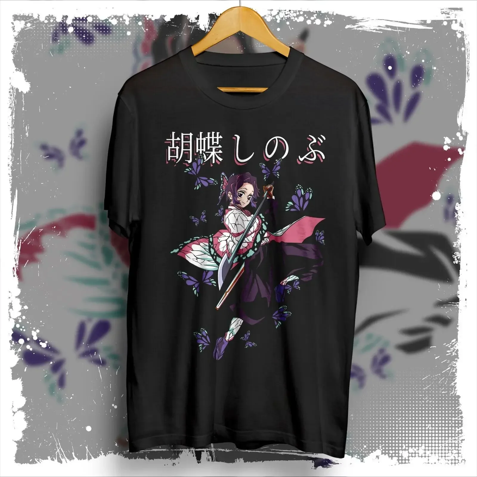 Shinobu Kocho insect pillar anime graphic tees, Demon Slayer tshirt, anime shirt