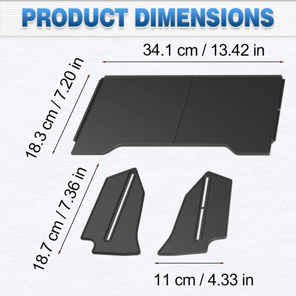 For BYD Shark 2024-2026 Glove Box Divider Organizer Black ABS Insert Storage