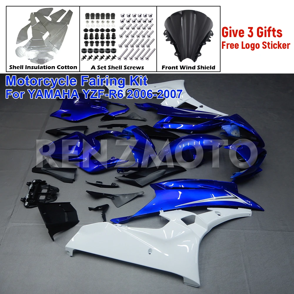 For Yamaha YZF-R6 2006-2007 Motorcycle Fairing Set Body Kit Plastic  Accessories ABS Injection Bodywork