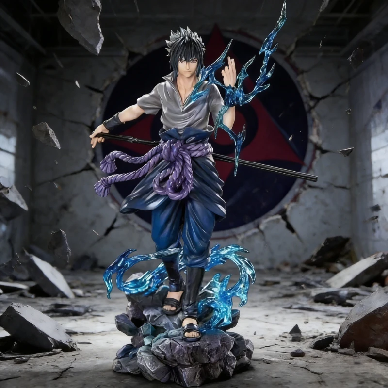 Bandai HOT 23cm Naruto Anime Figure Uzumaki Naruto Uchiha Sasuke Action Model Pvc Statue Desktop Ornament Collection Toys Gift